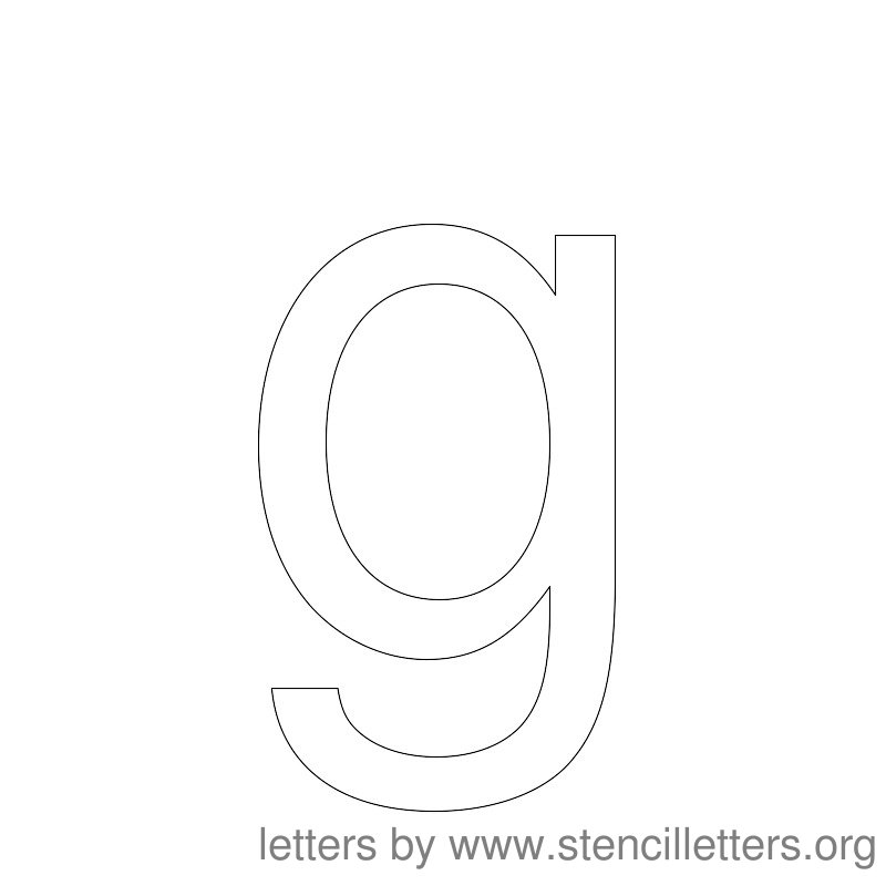 Lowercase Letter Stencil Large G Lowercase Letter Stencil Large G