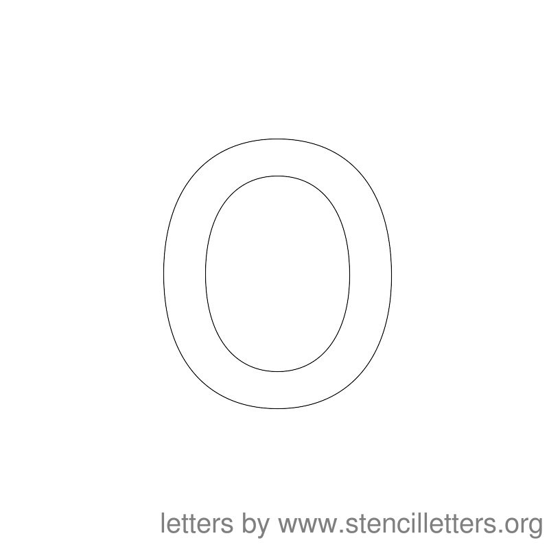 Lowercase Letter Stencil Large O Lowercase Letter Stencil Large O