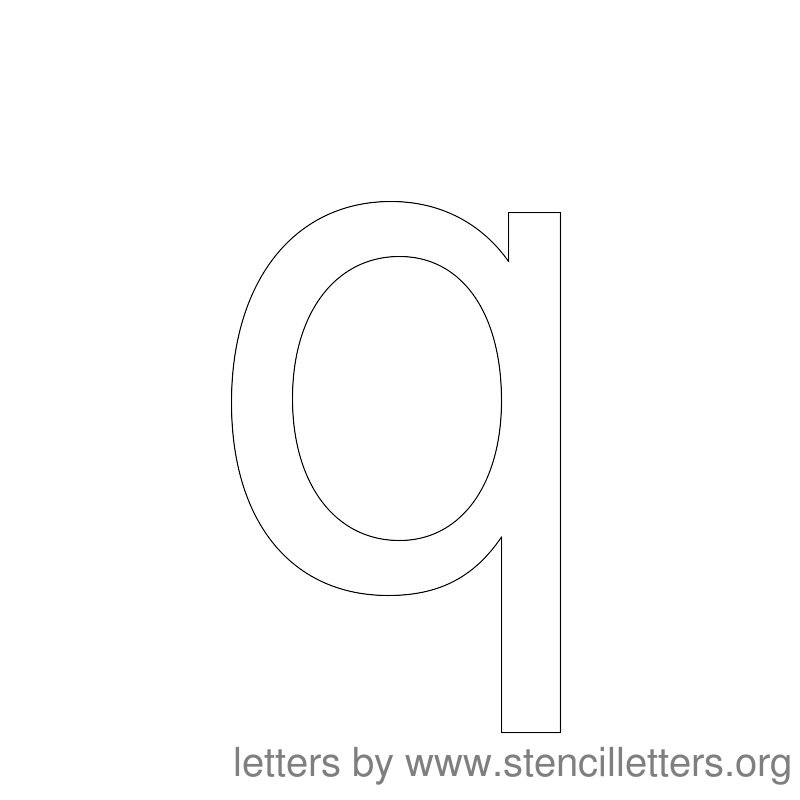 Lowercase Letter Stencil Large Q Lowercase Letter Stencil Large Q