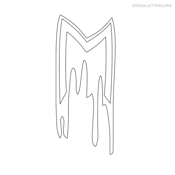 Stencil Letter Halloween M Stencil Letter Halloween M