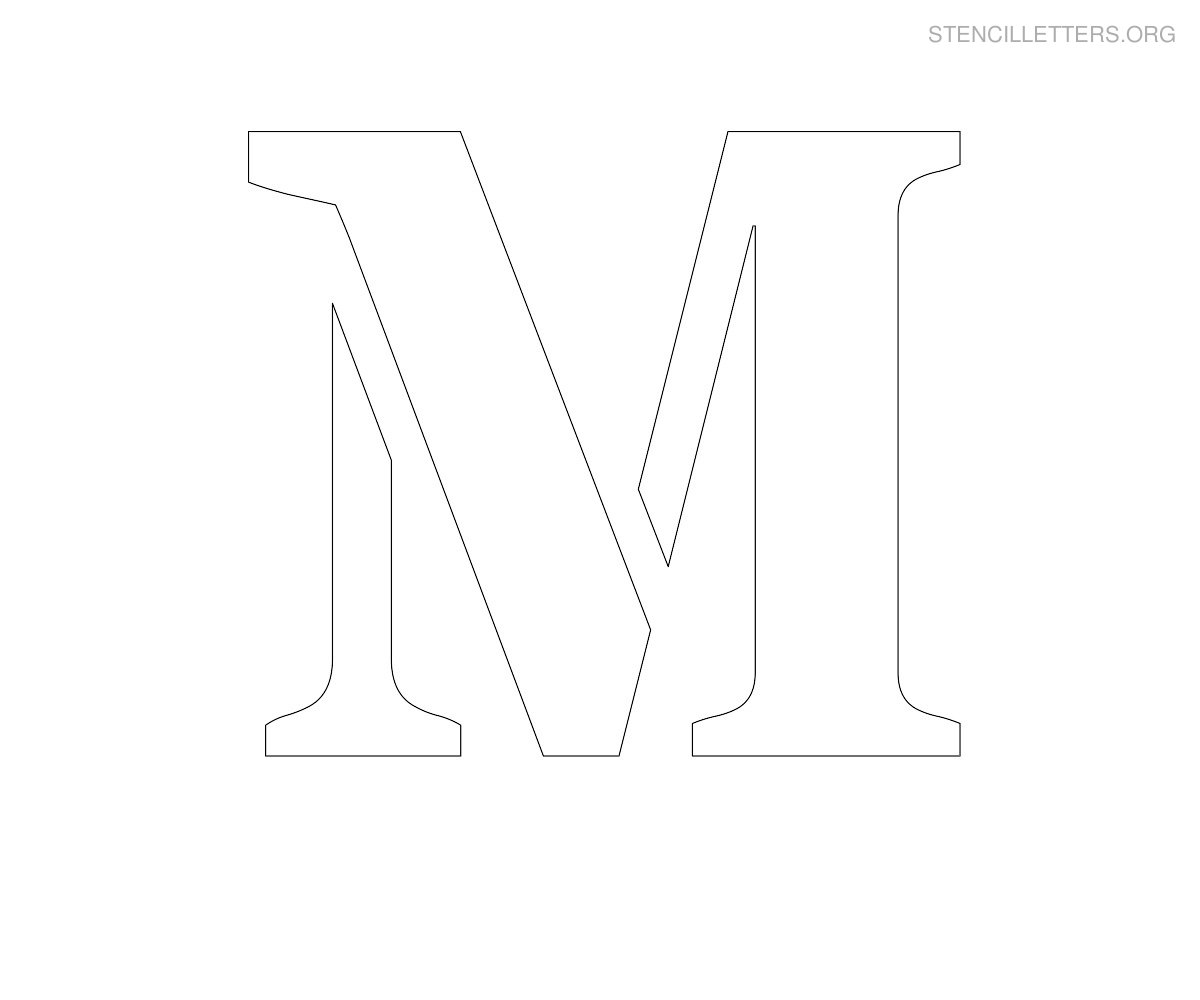Stencil Letter Large M Stencil Letter Large M