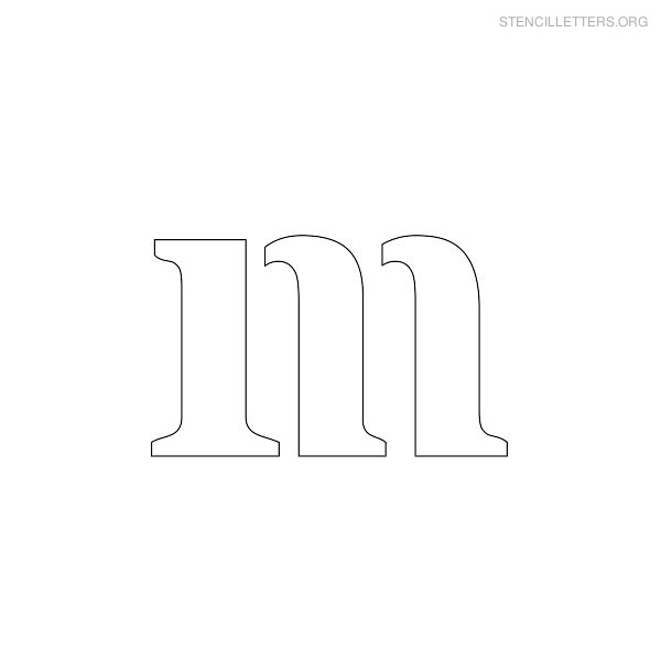 Stencil Letter Lowercase M Stencil Letter Lowercase M
