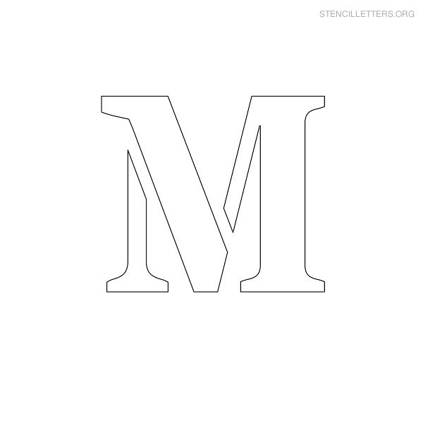Stencil Letter Uppercase M Stencil Letter Uppercase M