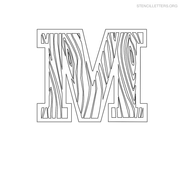 Stencil Letter Wooden M Stencil Letter Wooden M