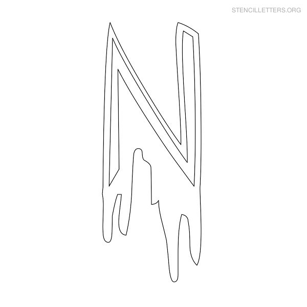 Stencil Letter Halloween N