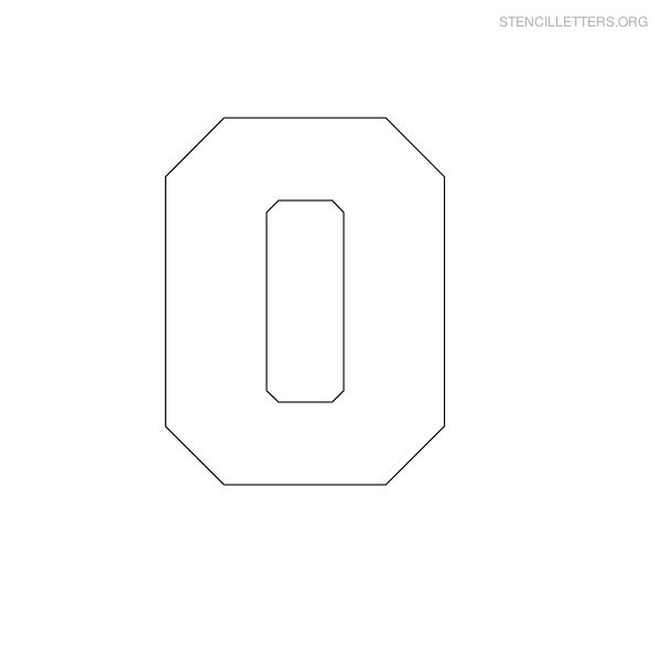 Stencil Letter Block O Stencil Letter Block O