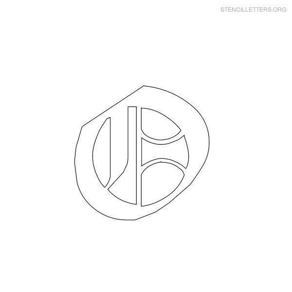 Stencil Letter Gothic O Stencil Letter Gothic O