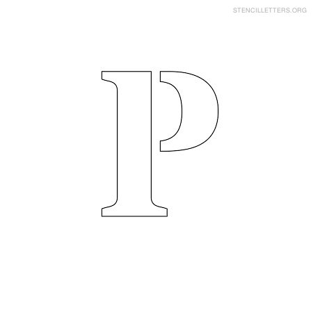 Stencil Letter Small P Stencil Letter Small P