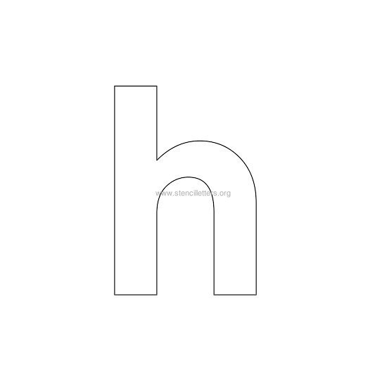 bold stencil letter h