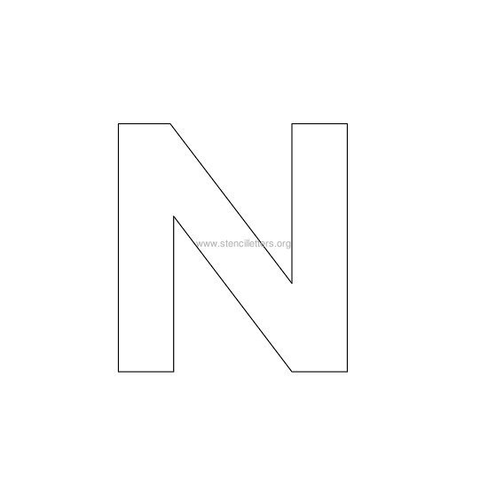bold stencil letter n