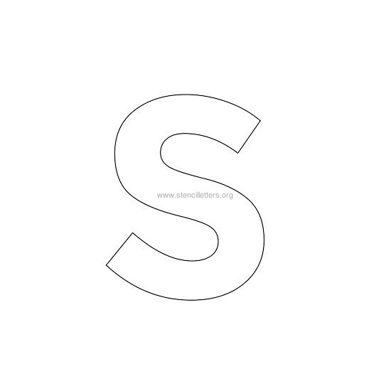 bold stencil letter s