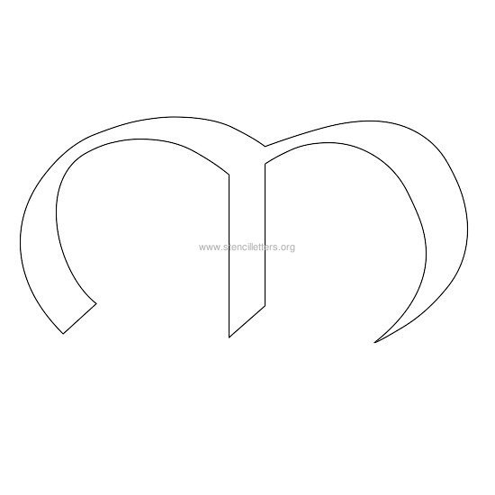 celtic stencil letter m celtic stencil letter m