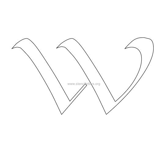 celtic stencil letter w celtic stencil letter w