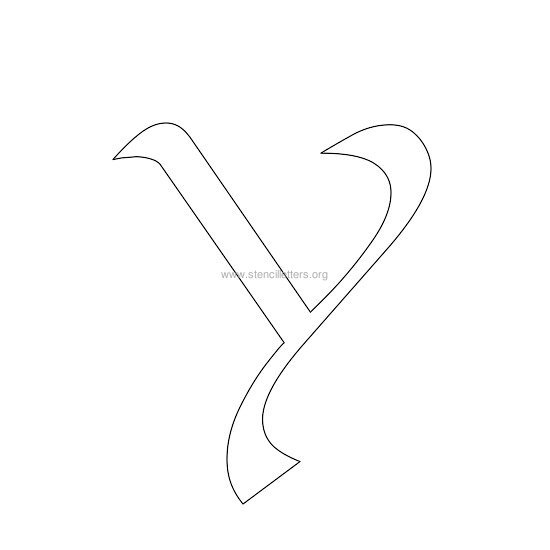 celtic stencil letter y celtic stencil letter y