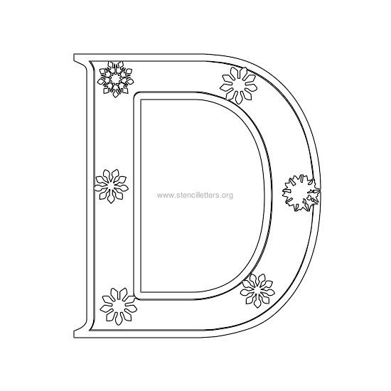 christmas stencil letter d christmas stencil letter d