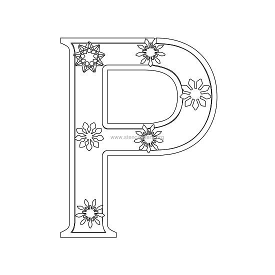 christmas stencil letter p christmas stencil letter p