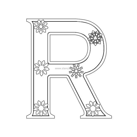 christmas stencil letter r christmas stencil letter r