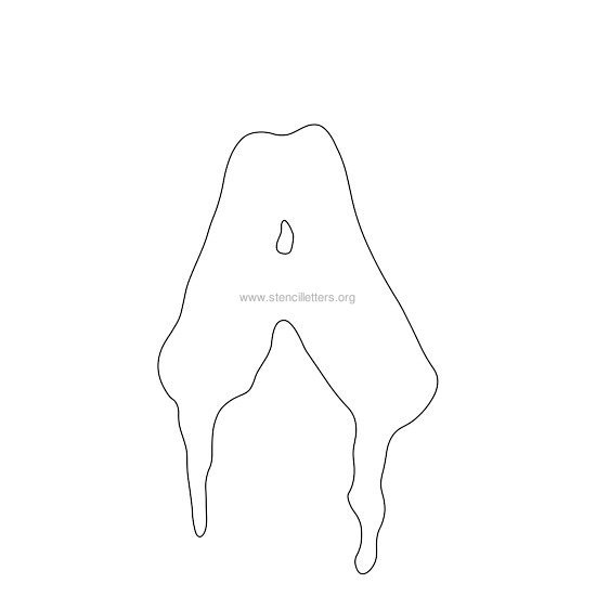 halloween stencil letter a