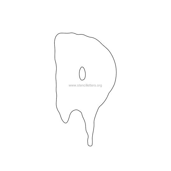 halloween stencil letter d