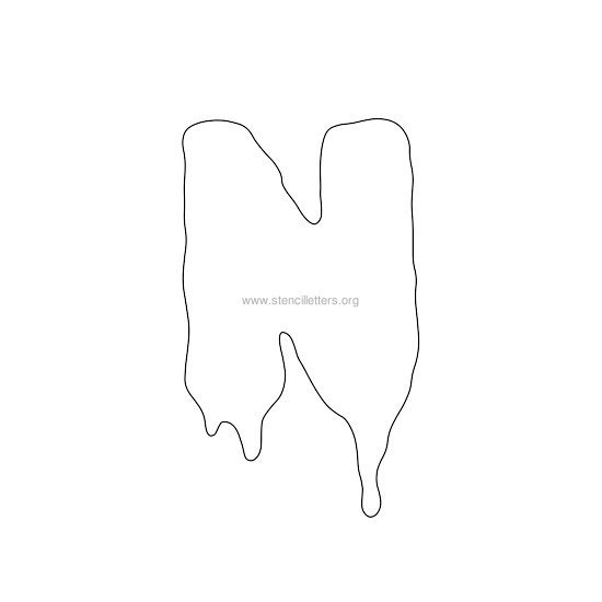 halloween stencil letter n