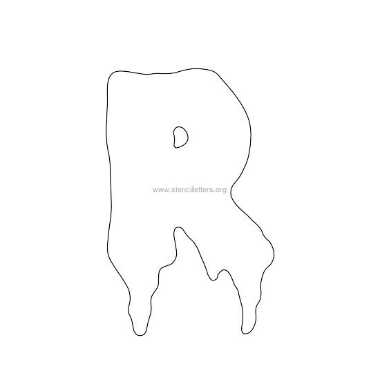 halloween stencil letter r
