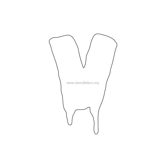 halloween stencil letter v