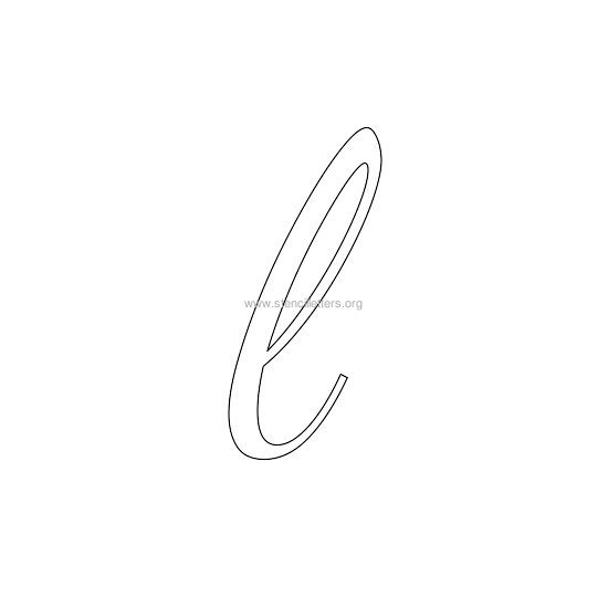 lowercase wedding stencil letter l