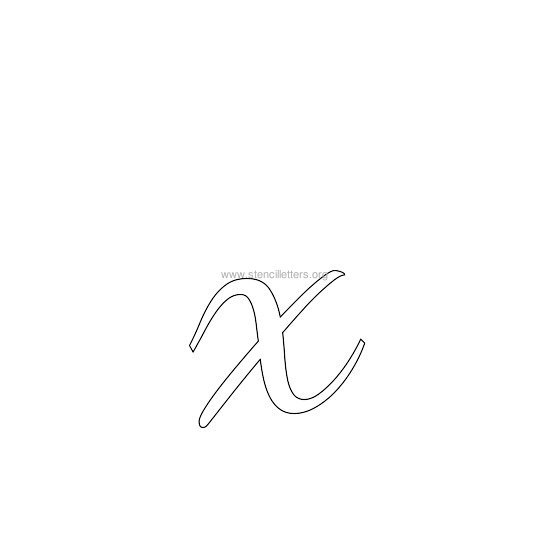 lowercase wedding stencil letter x
