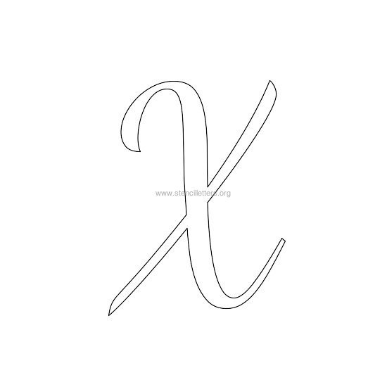 uppercase wedding stencil letter x