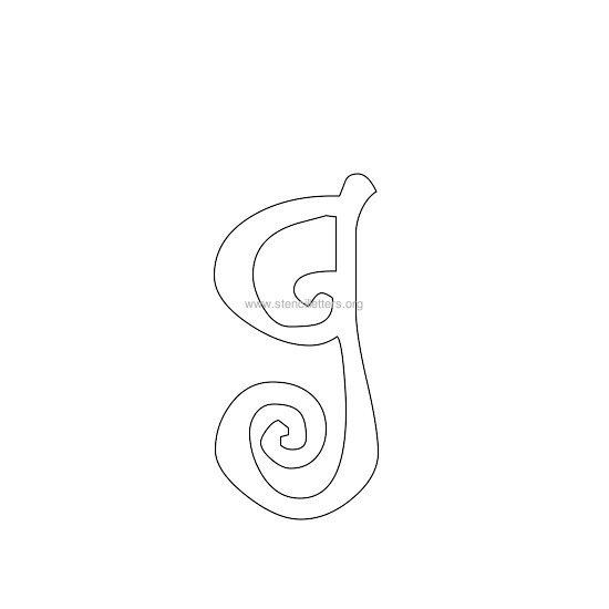 lowercase scrapbooking stencil letter g lowercase scrapbooking stencil letter g