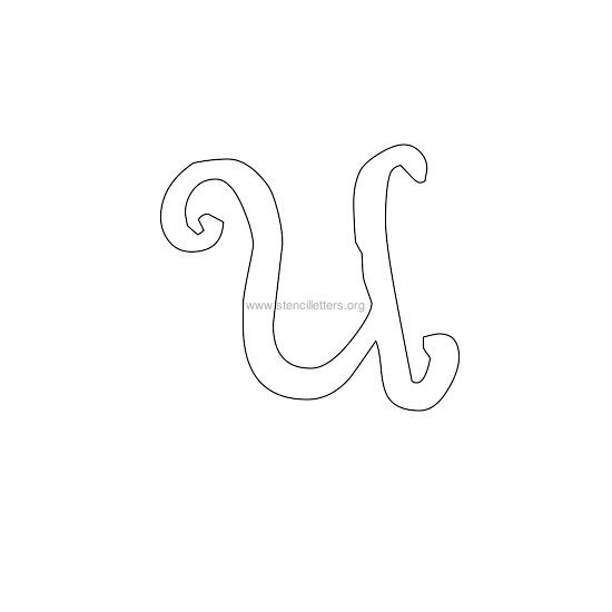lowercase scrapbooking stencil letter u lowercase scrapbooking stencil letter u