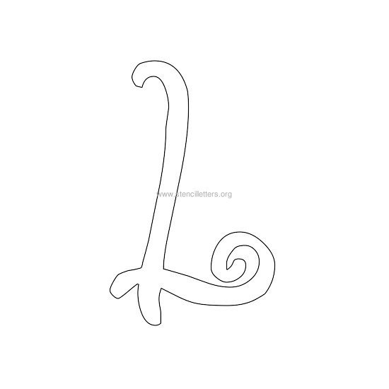 uppercase scrapbooking stencil letter l