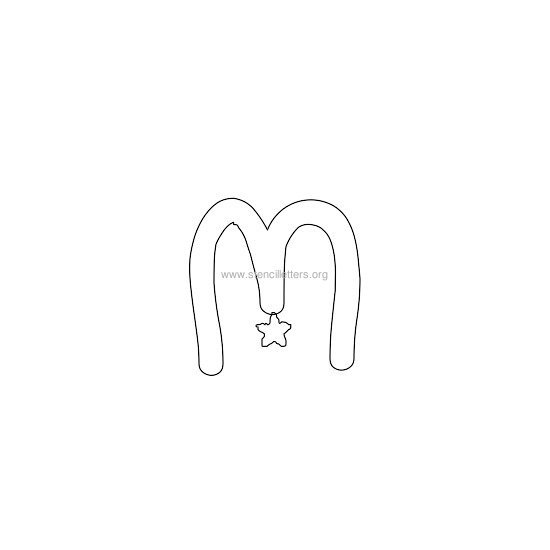 star design stencil letter m star design stencil letter m