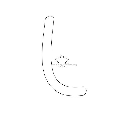 star design stencil letter l
