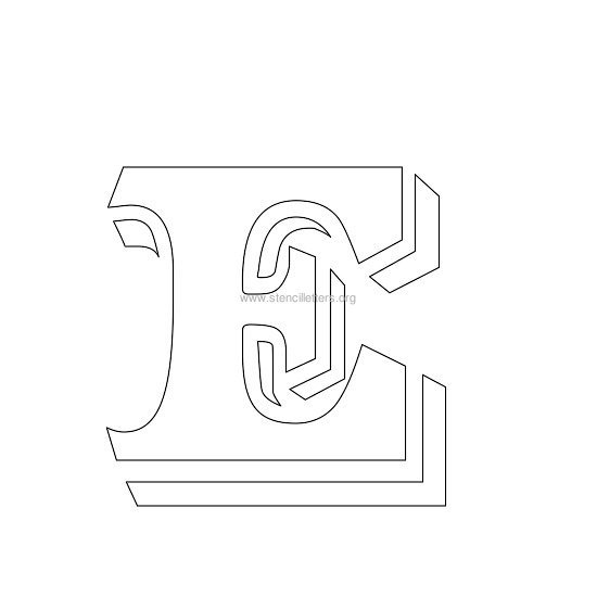 victorian stencil letter e