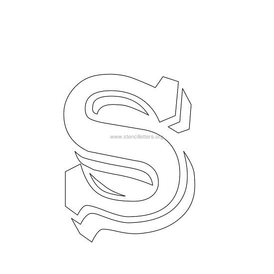 victorian stencil letter s