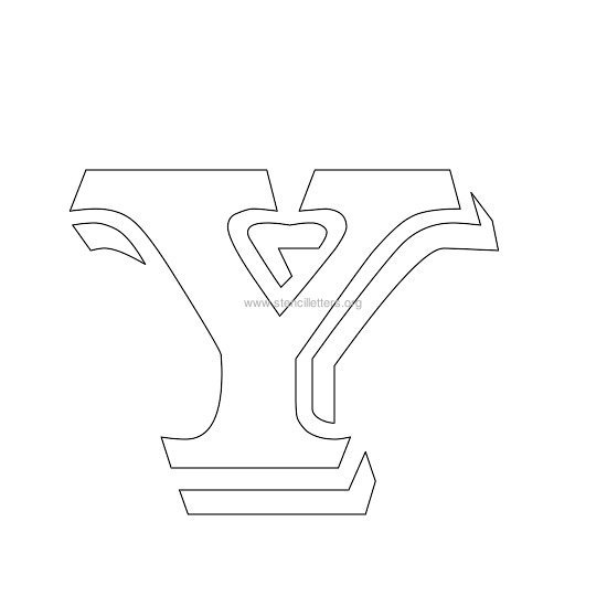 victorian stencil letter y