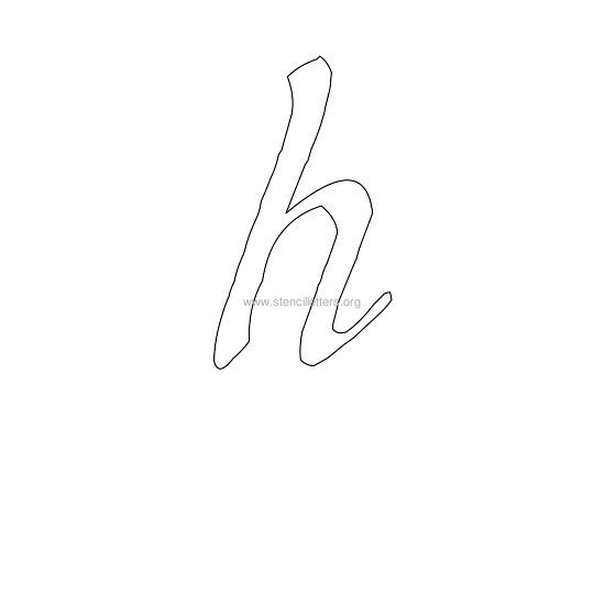 lowercase calligraphy wall stencil letter h lowercase calligraphy wall stencil letter h