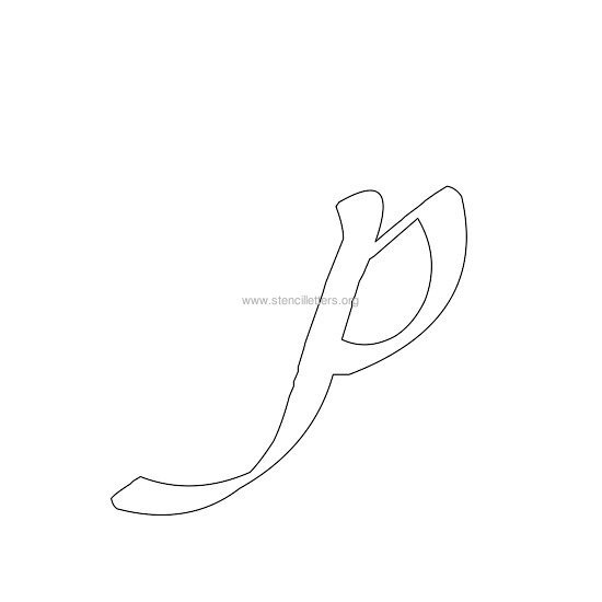 lowercase calligraphy wall stencil letter p lowercase calligraphy wall stencil letter p