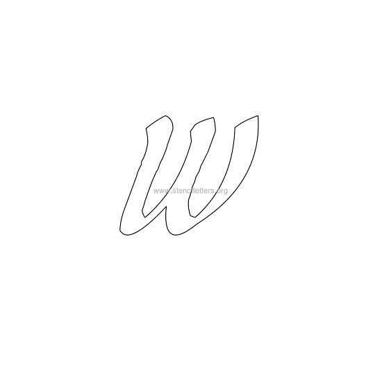 lowercase calligraphy wall stencil letter w lowercase calligraphy wall stencil letter w