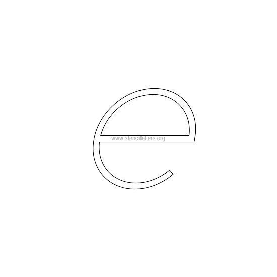 lowercase italic wall stencil letter e