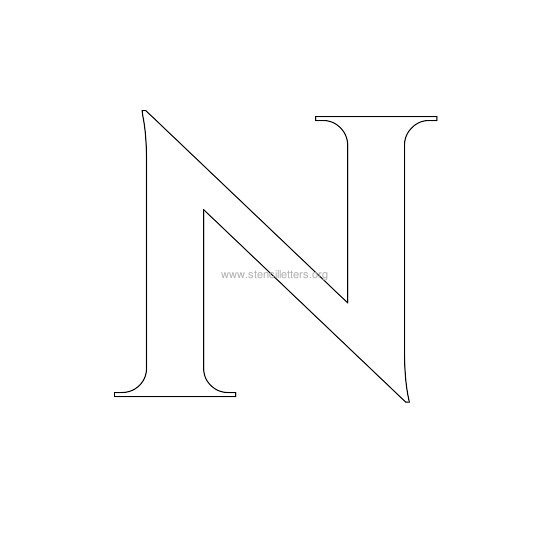 roman wall stencil letter n roman wall stencil letter n