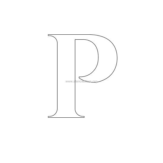 roman wall stencil letter p roman wall stencil letter p