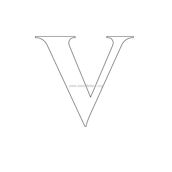 roman wall stencil letter v roman wall stencil letter v