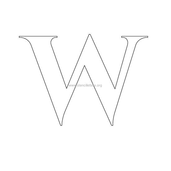 roman wall stencil letter w roman wall stencil letter w