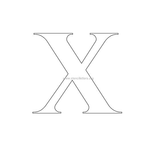 roman wall stencil letter x roman wall stencil letter x