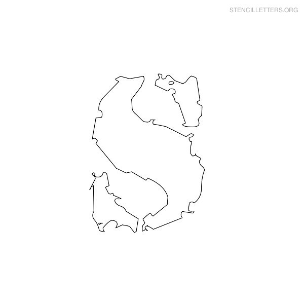 Stencil Letter Bubble S Stencil Letter Bubble S