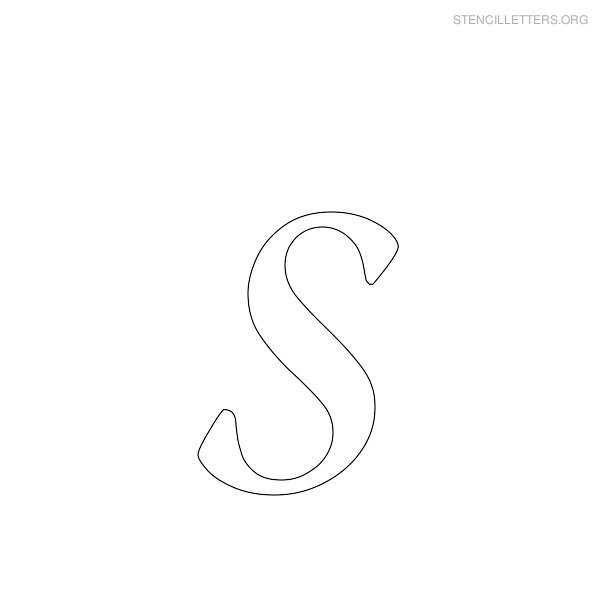 Stencil Letter Cursive S Stencil Letter Cursive S