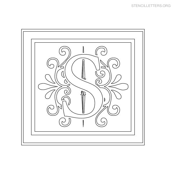 Stencil Letter Decorative S Stencil Letter Decorative S