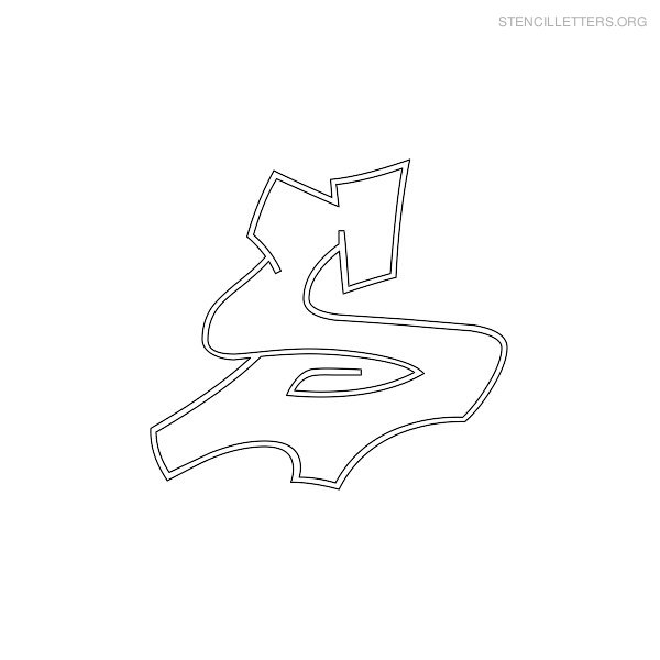 Stencil Letter Graffiti S Stencil Letter Graffiti S